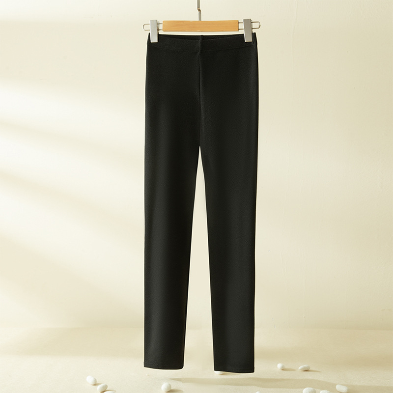 Colanți termici pentru femei cu fleece micron, 80–90% acetat, <30% spandex, groși, elasticitate înaltă, croială strânsă, pentru maternitate