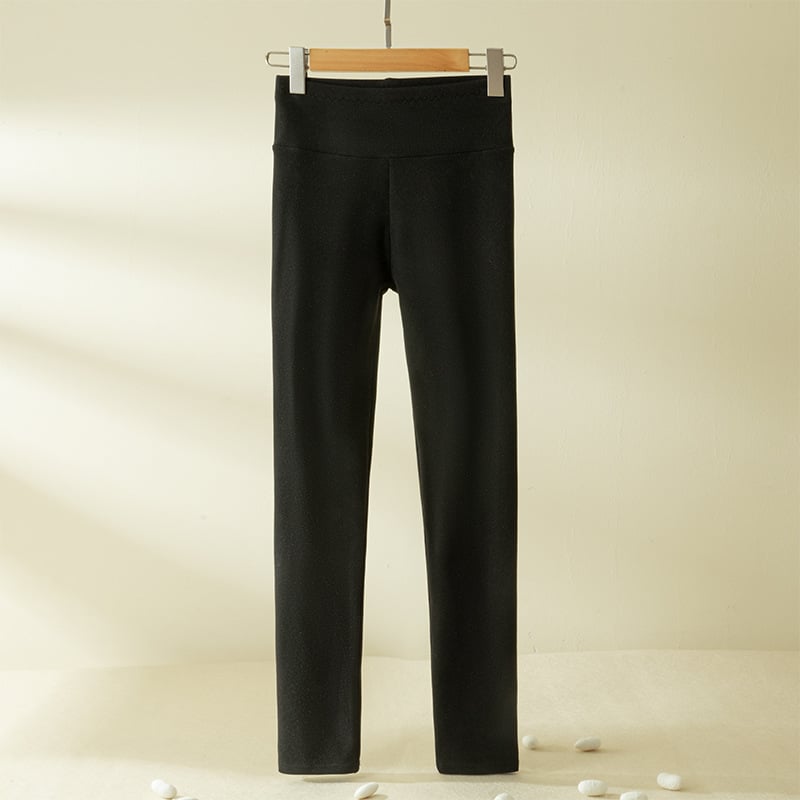 Colanți termici pentru femei cu fleece micron, 80–90% acetat, <30% spandex, groși, elasticitate înaltă, croială strânsă, pentru maternitate