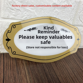 Akrilinė durų žyma ir sienos lipdukas – serigrafija, Jingying prekės ženklas; tinkama įvairioms vietoms; saugumo ženklai, gėrimų ženklai, portalų ženklai