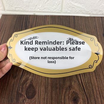 Akrilinė durų žyma ir sienos lipdukas – serigrafija, Jingying prekės ženklas; tinkama įvairioms vietoms; saugumo ženklai, gėrimų ženklai, portalų ženklai