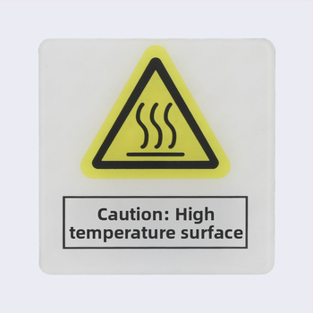 Eismo ženklai – aliuminio plokštė; inžinerijos klasės atšvaitinė plėvelė; UV graviravimo plėvelė; įspėjimo ženklas; storis 1–3 mm