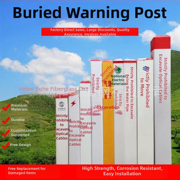 FRP įspėjamasis ženklas požeminėms elektros kabeliams ir dujotiekams, serigrafijos spausdinimas, vienas vnt.