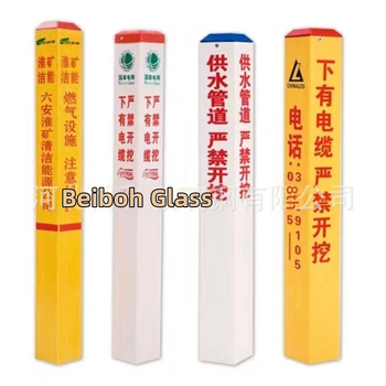 FRP įspėjamasis ženklas požeminėms elektros kabeliams ir dujotiekams, serigrafijos spausdinimas, vienas vnt.