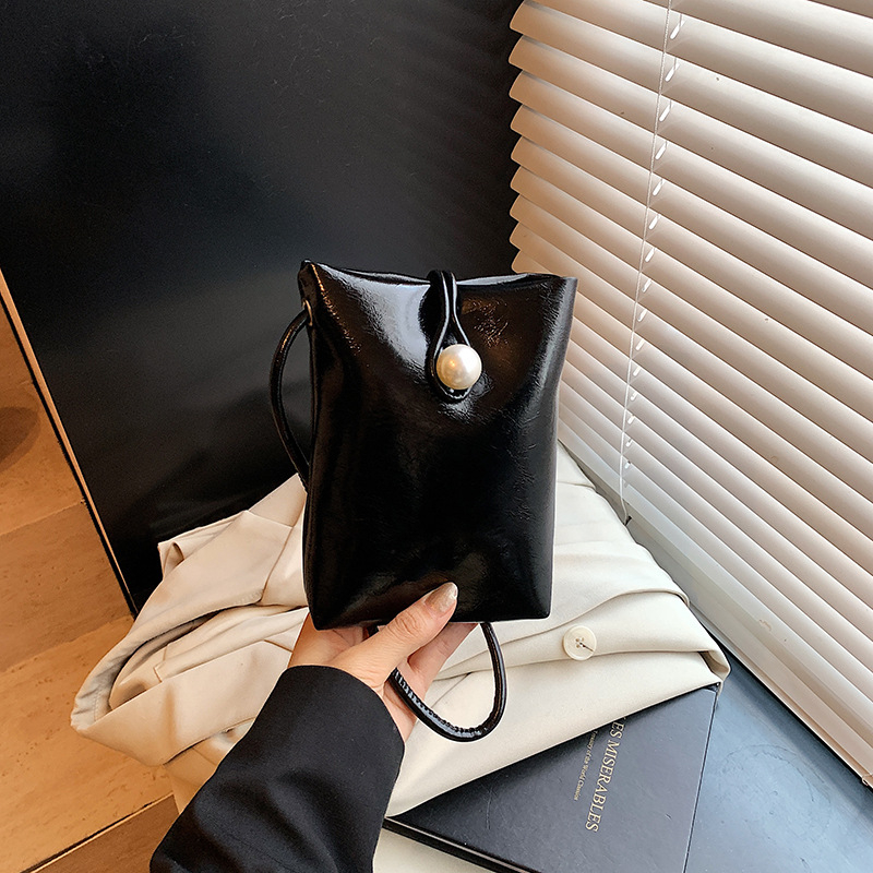 Geantă mini pentru telefon feminin, stil urban minimalist, PU piele, formă vertical pătrată, buzunar interior pentru telefon și ID, curea simplă