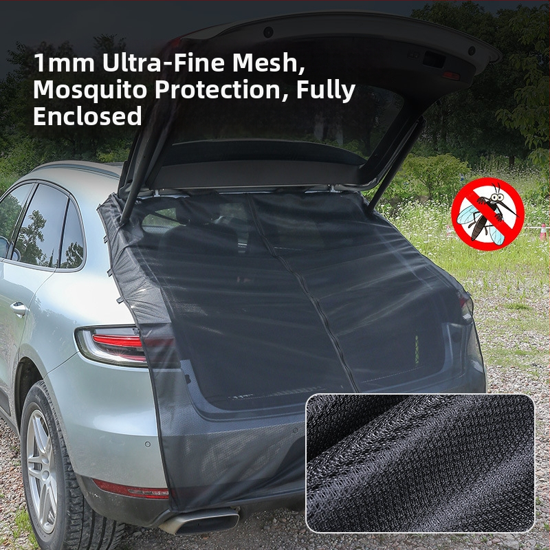 Automobilio bagažinės tinklas nuo uodų SUV/Off‑Road – kemperiams ir saulės apsaugai, Poliesteris, Įėjimas 1 mm, Vielos skerspjūvis: Kitas, Tarnavimo laikas >5 metų