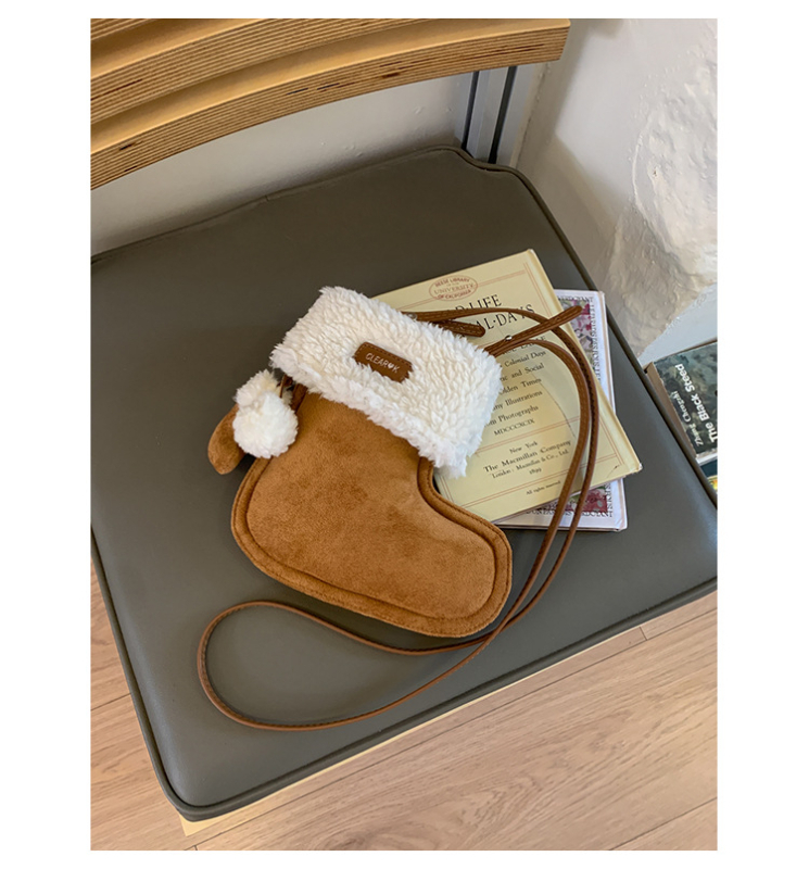 Geantă crossbody tip bucket din PU, stil urban minimalist, căptușeală poliester, buzunar cu fermoar