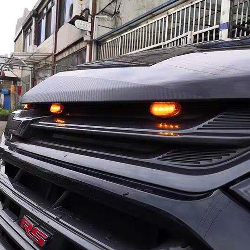 Autógrill LED-lámpa terepjárókhoz rovarvédő hálóval, elülső dekoratív világítás, univerzális illeszkedés