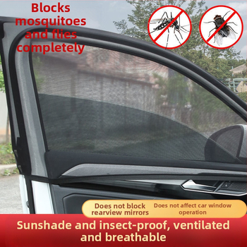 Automobilio lango tinklinis saulės užsklandos su uodų tinklu – kvėpuojantis, skaidrus, pakabinamas tvirtinimas, pritaikomas apdorojimas