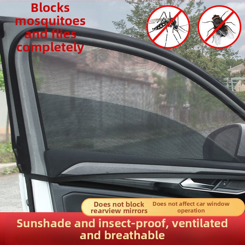 Autoakna võrk päikesekaitse ja moskitovõrguga – hingav, läbipaistev, rippuv paigaldus, kohandatav töötlemine