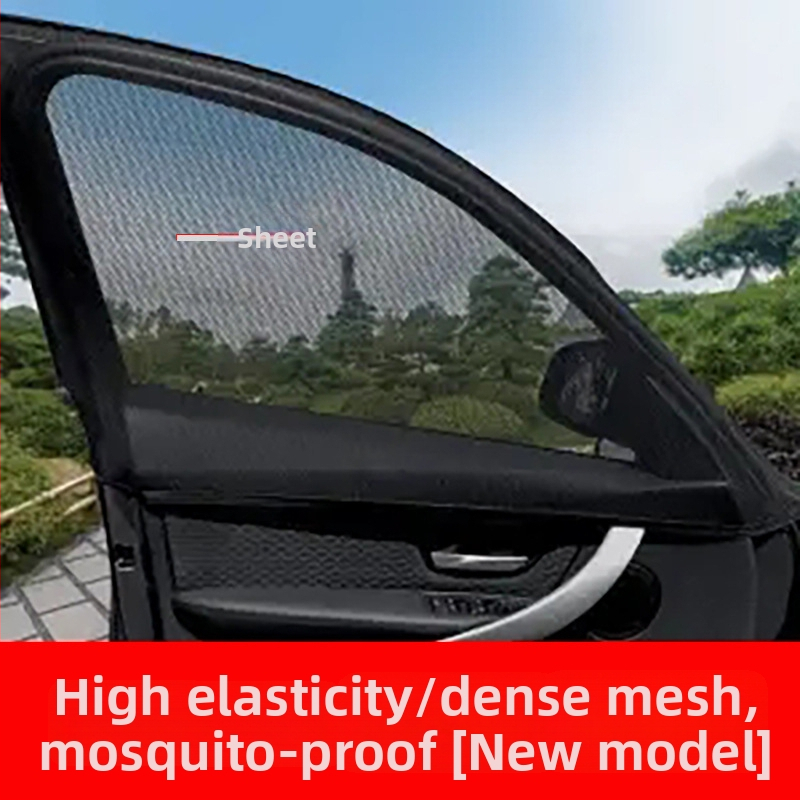 Automobilio lango tinklinis saulės užsklandos su uodų tinklu – kvėpuojantis, skaidrus, pakabinamas tvirtinimas, pritaikomas apdorojimas