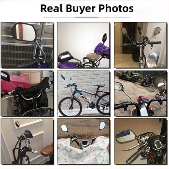 Riteņbraukšanas aizmugurējais spogulis kalnu velosipēdam ar plakanu reflektoru; materiāls: fabrikas plastmasa; svars: 322 g