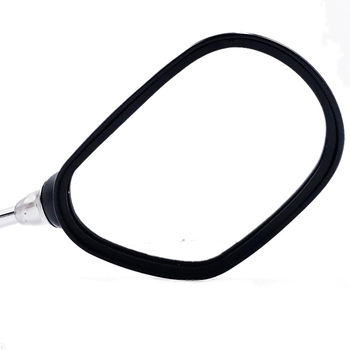 Riteņbraukšanas aizmugurējais spogulis kalnu velosipēdam ar plakanu reflektoru; materiāls: fabrikas plastmasa; svars: 322 g