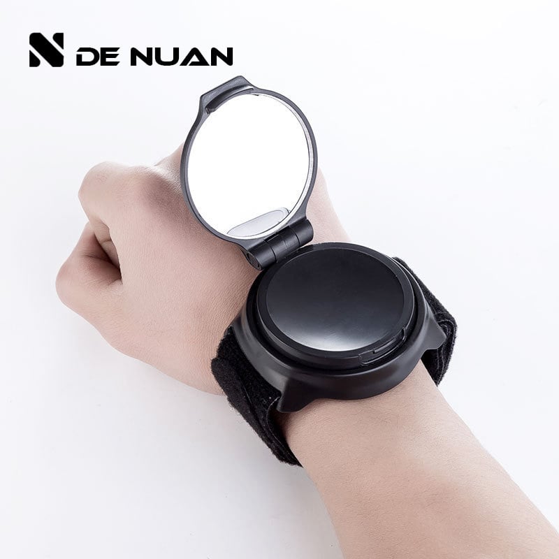 Velosipēda aizmugurējais spogulis ar plaukstas siksnu, ABS materiāls, konveksais reflektors, 49 g, 360° pagrieziens, zīmols De nuan