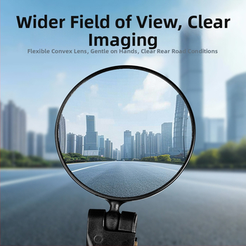 Acrono konveksais stūres spogulis kalnu velosipēdiem un ceļiem, ABS, svars 53–66 g, divi stili: garais un īsais, iekļauti divas montāžas atslēgas