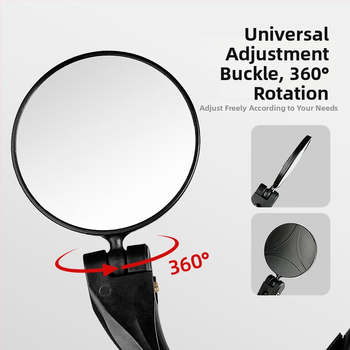 Acrono konveksais stūres spogulis kalnu velosipēdiem un ceļiem, ABS, svars 53–66 g, divi stili: garais un īsais, iekļauti divas montāžas atslēgas