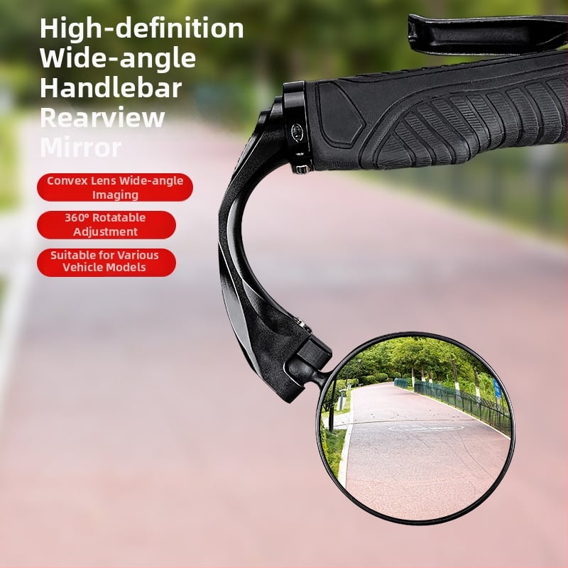 Acrono konveksais stūres spogulis kalnu velosipēdiem un ceļiem, ABS, svars 53–66 g, divi stili: garais un īsais, iekļauti divas montāžas atslēgas