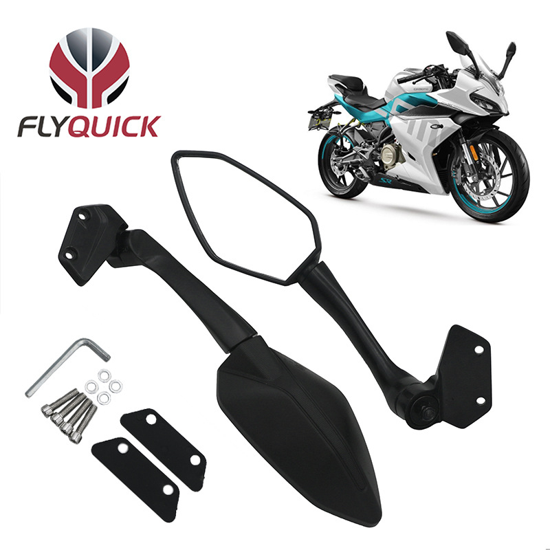 Motociklo galinis veidrodėlis Spring Breeze 250 – sferinis veidrodis, stiklas, suderinta su Dongfeng 250SR cf250-6 cf250-6A, prekė FLYQUICK