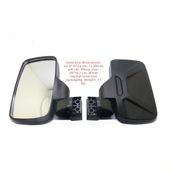 Galerinis veidrodėlis UTV, modelis UTV-4, sferinis konveksinis veidrodėlis, stiklo veidrodėlis, dangtelis iš PP, priedas SFUTV-4, suderinamas su UTV/ATV, prekinis ženklas FLY QUICK