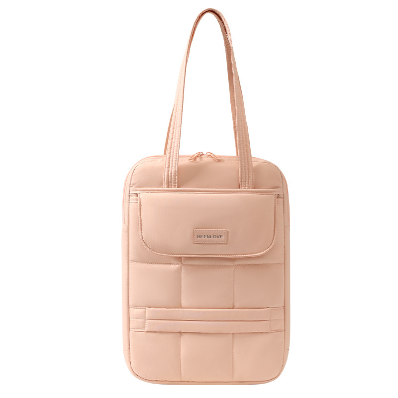 Nešiojamojo kompiuterio krepšys per petį, debesų įkvėpto dizaino, dvigubos paskirties, vienspalvis, poliesteris