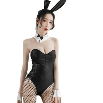 Zajko cosplay body pre rolu, materiál s vzhľadom kože, rozparok, spandex 80-90%