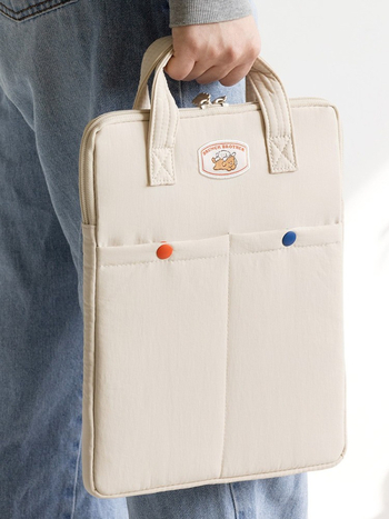 Minimalistinė nešiojamojo kompiuterio ir planšetinio kompiuterio rankinė, poliesterio išorė ir nailoninė įdėkla, unisex, 2023 m. vasaros leidimas; suderinama su Apple, Huawei ir Lenovo nešiojamojo kompiuteriais bei iPad