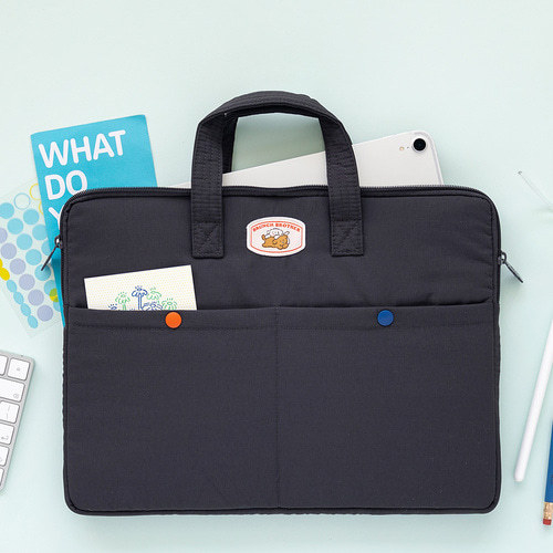 Minimalistinė nešiojamojo kompiuterio ir planšetinio kompiuterio rankinė, poliesterio išorė ir nailoninė įdėkla, unisex, 2023 m. vasaros leidimas; suderinama su Apple, Huawei ir Lenovo nešiojamojo kompiuteriais bei iPad