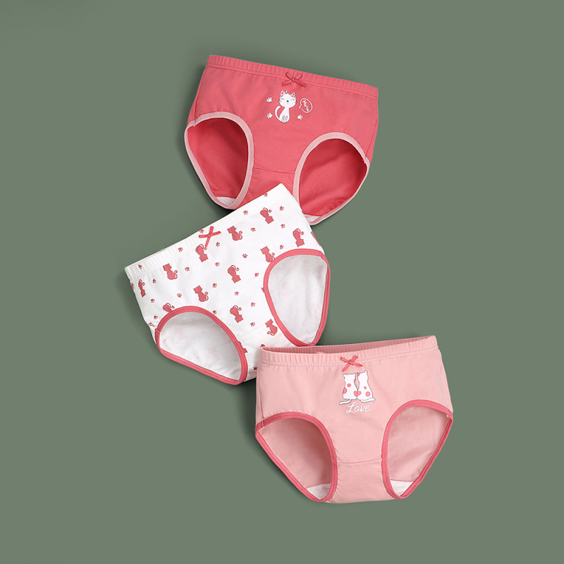 Mergaitėms antibakterinės medvilninės kelnaitės, klasė A, vidutinio liemens aukštis, 95% medvilnė, nuo 8 metų