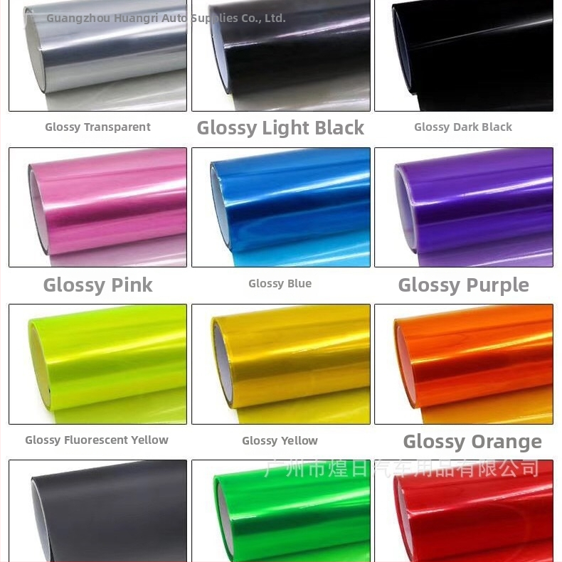 Automobilio priekinio ir galinio žibinto filmas, skaidrus PVC lipnus dekoratyvinis filmas modifikacijai, 3 metų garantija, bendro pobūdžio naudojimui, 10% matomojo šviesos atspindžio