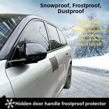 Magnetický nálepkový štítok na kľučke dverí auta, zimná ochrana proti námraze, blokovanie snehu a prachu, skrytá montáž