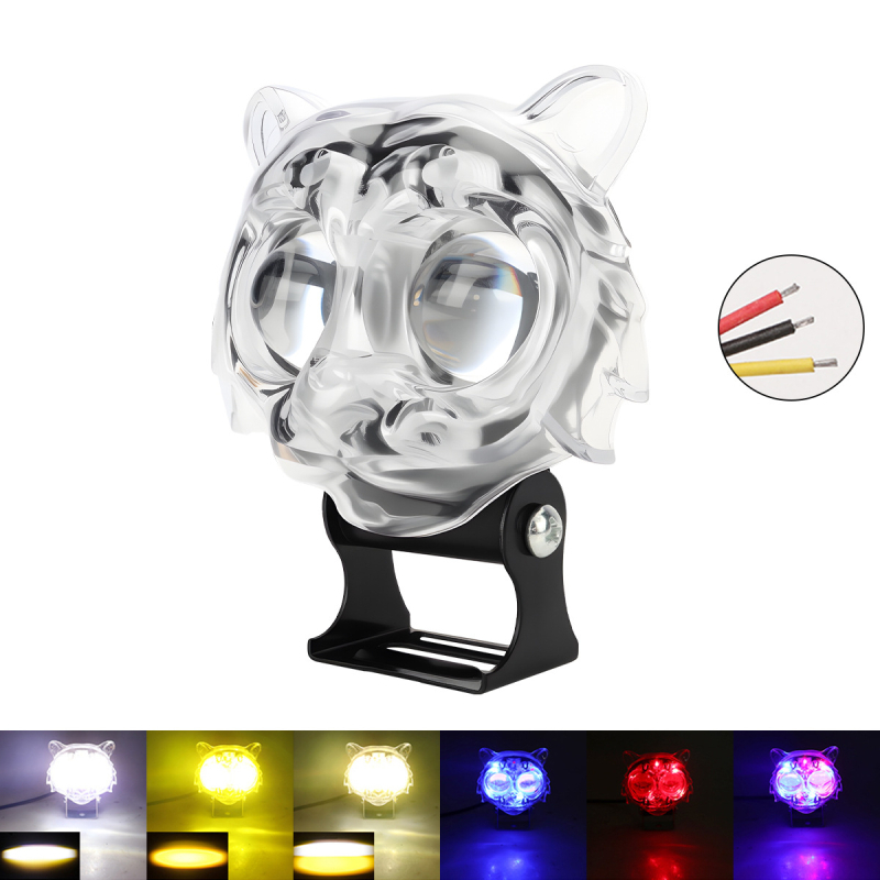 Far LED pentru motocicletă – stil Bufniță-Tigru, ABS+LED, 12V, IP68, model motor188, Kevanly