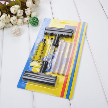 7 dalių tubeless padangų remonto rinkinys automobiliams ir motociklams – plastiko ir metalo įrankiai