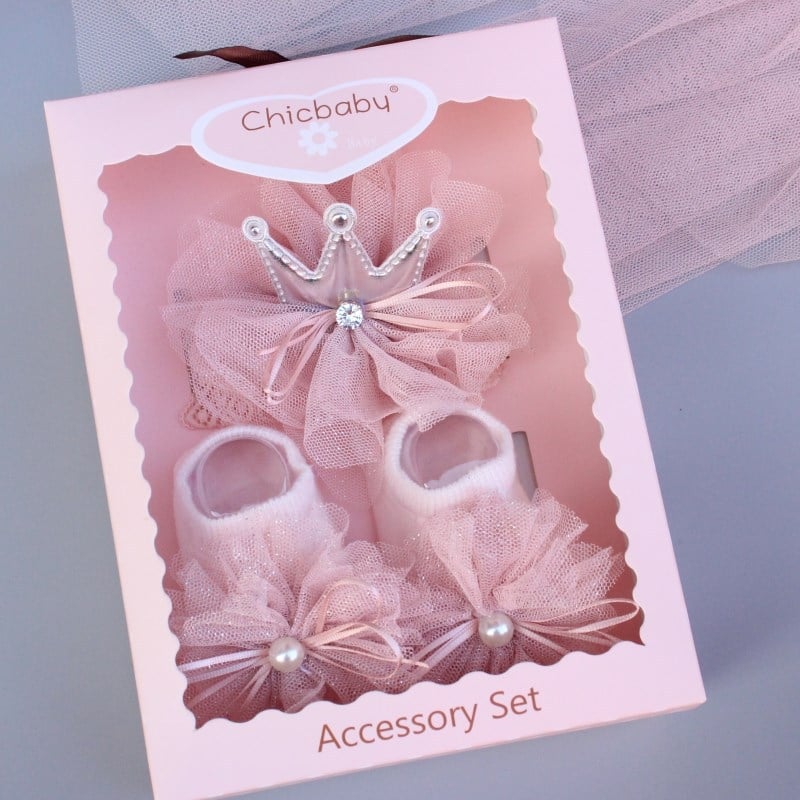 Elastična gumica za kosu za djecu – motiv labudine krune, karirana tkanina, stil mašne, prilagodljivo