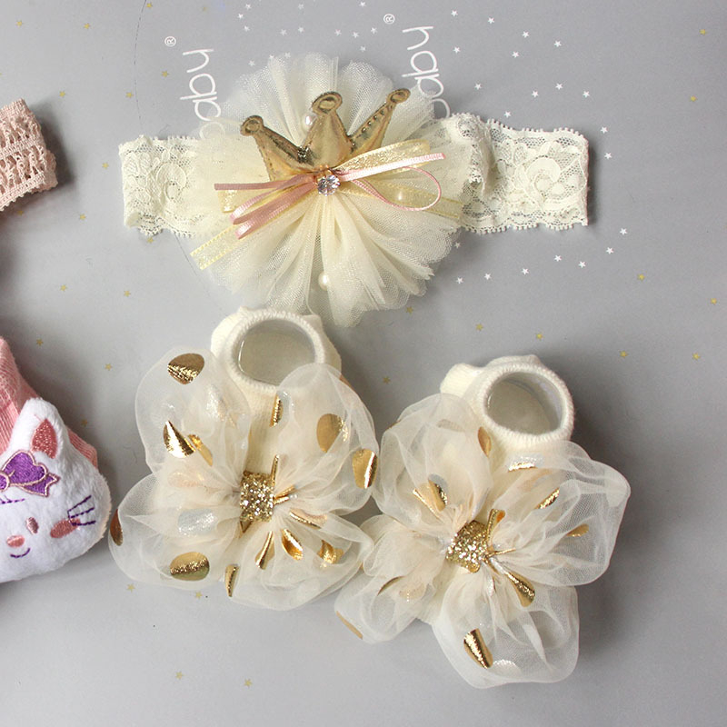 Elastična gumica za kosu za djecu – motiv labudine krune, karirana tkanina, stil mašne, prilagodljivo