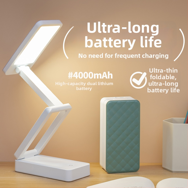 Õpilastele mõeldud laualamp sisseehitatud liitiumakuga – silmade kaitseks, kokkupandav ja kaasaskantav ühiselamu jaoks, puutetundliku lülitiga