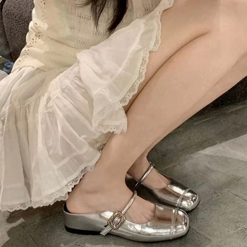 Taomengsi sieviešu Mary Jane sandales vasarai 2025, Korejas versija; sprādzes siksna; kvadrātveida pirksta forma; augšējā un iekšējā daļa no super šķiedras; zole: gumija