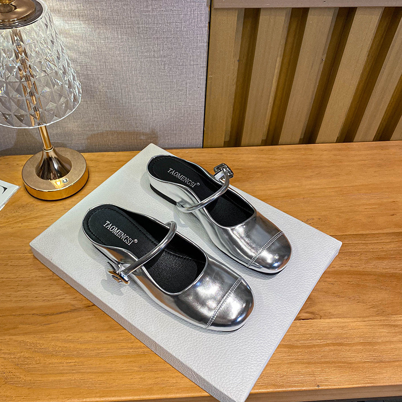 Taomengsi sieviešu Mary Jane sandales vasarai 2025, Korejas versija; sprādzes siksna; kvadrātveida pirksta forma; augšējā un iekšējā daļa no super šķiedras; zole: gumija