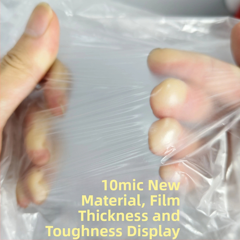 Jednorazový elektrostatický samolepiaci maskovací film pre dekoráciu a maľovanie, 10 μm hrúbka, 20 m dĺžka, HDPE základ, 90% priehľadnosť