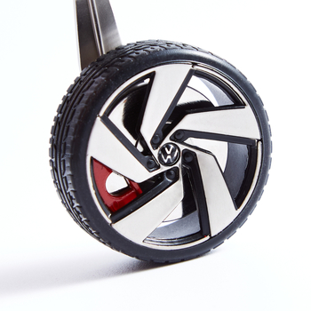 Lanț de chei pentru anvelope auto - pandant metalic, personalizabil, unisex, imprimare logo, ambalare cadou