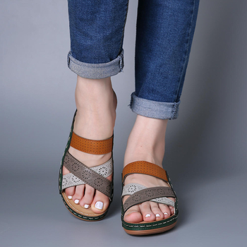 Kényelmes PU szandál – Slip-On, PU felső rész, PU bélés, PU talp