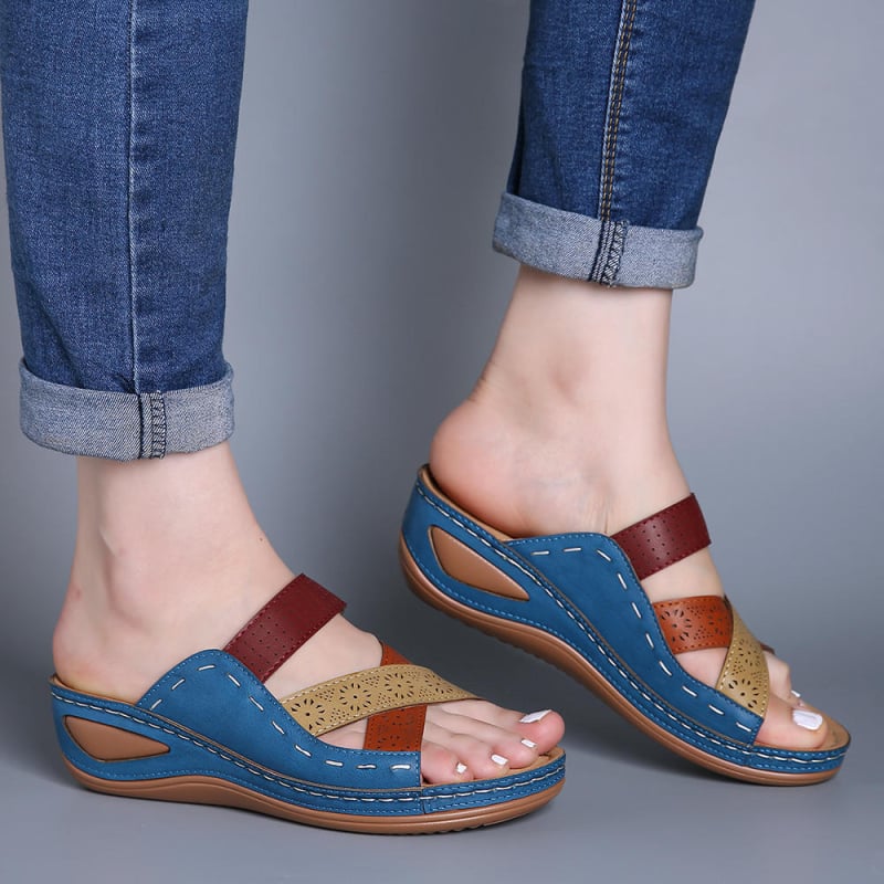 Kényelmes PU szandál – Slip-On, PU felső rész, PU bélés, PU talp