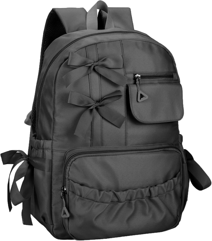 Ins-stiilis seljakott liblika sõlmega, tüdrukutele, suur maht 20–35 L, nišiline disain, sobib 16-tollisele sülearvutile