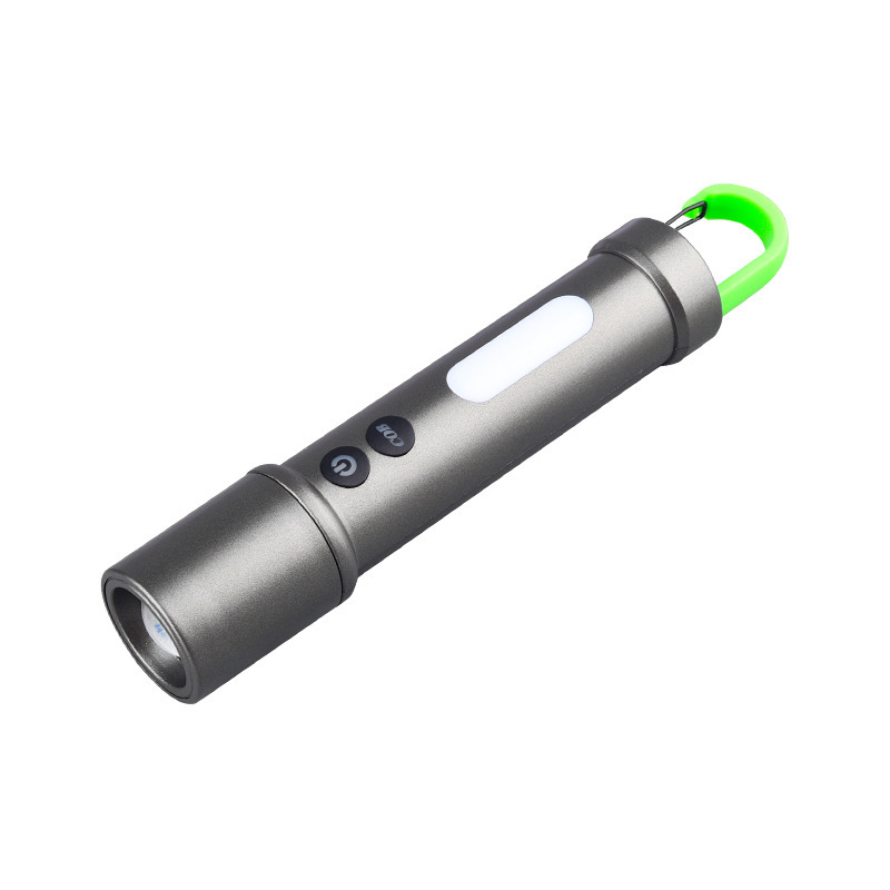 LED φακός σήμανσης για εξωτερική χρήση, έκτακτη ειδοποίηση, φως για κατασκήνωση και εργασία, επαναφορτιζόμενος με ενσωματωμένη τράπεζα ισχύος, μπρελόκ, 5W, εμβέλεια 200–500 m