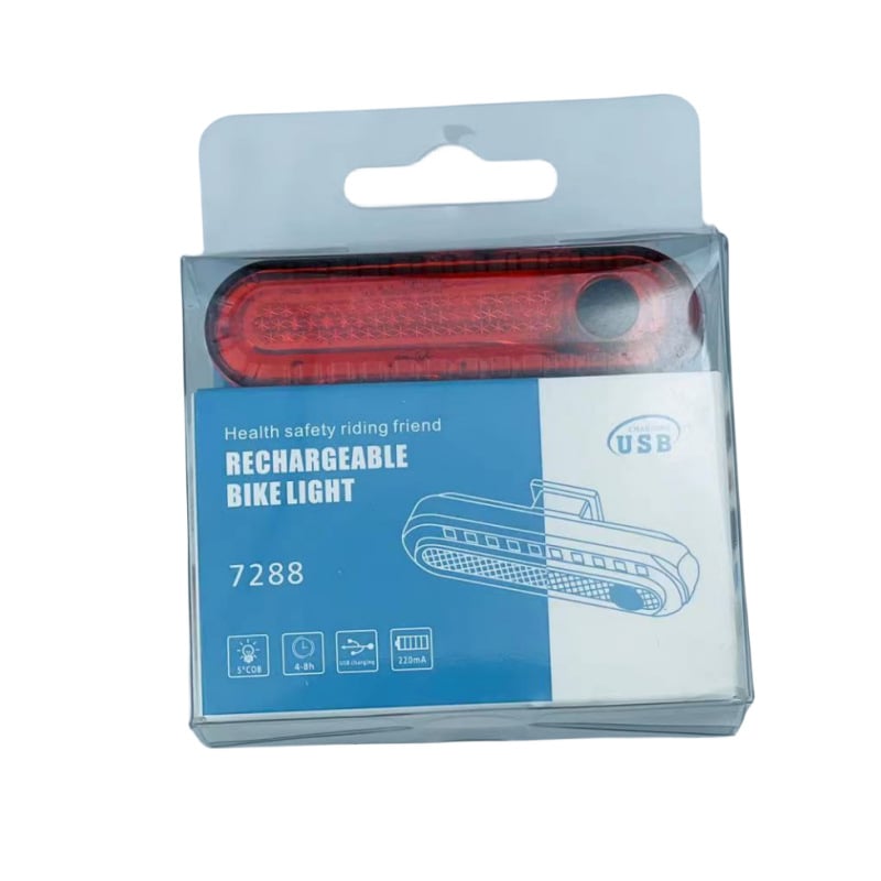 Задно велосипедно светло с USB зареждане, COB висока яркост, QT марка, сигнал за безопасност при нощно каране