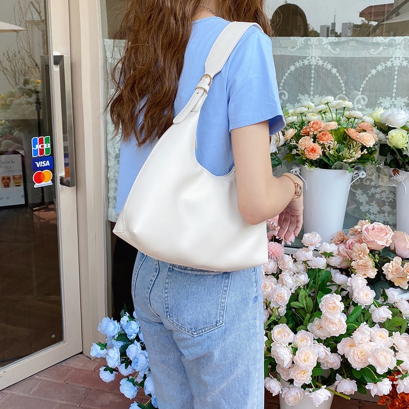 Baguette táska - PU anyag, utcai stílus, cipzáras nyitás, First Moai