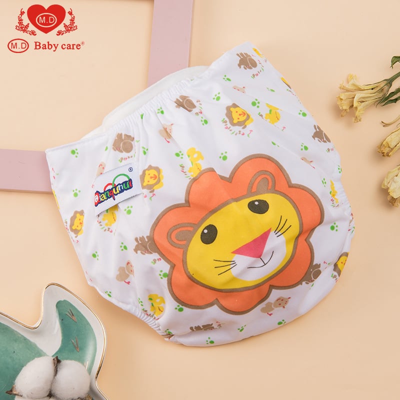 Otisnute bebi hlačice za pelene s visokim strukom za zaštitu trbuha, pletenina, klasa A, za 0–12 mjeseci, 6–11 kg