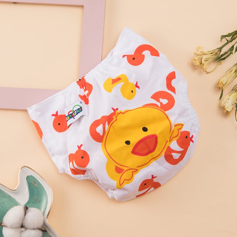 Otisnute bebi hlačice za pelene s visokim strukom za zaštitu trbuha, pletenina, klasa A, za 0–12 mjeseci, 6–11 kg