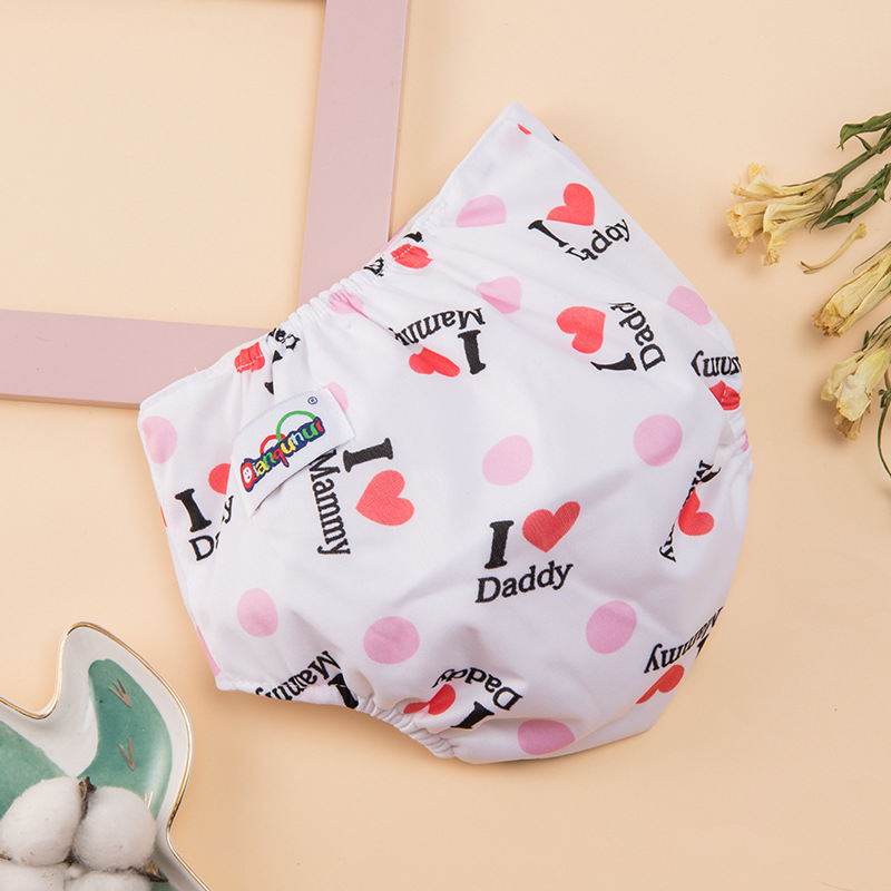 Otisnute bebi hlačice za pelene s visokim strukom za zaštitu trbuha, pletenina, klasa A, za 0–12 mjeseci, 6–11 kg