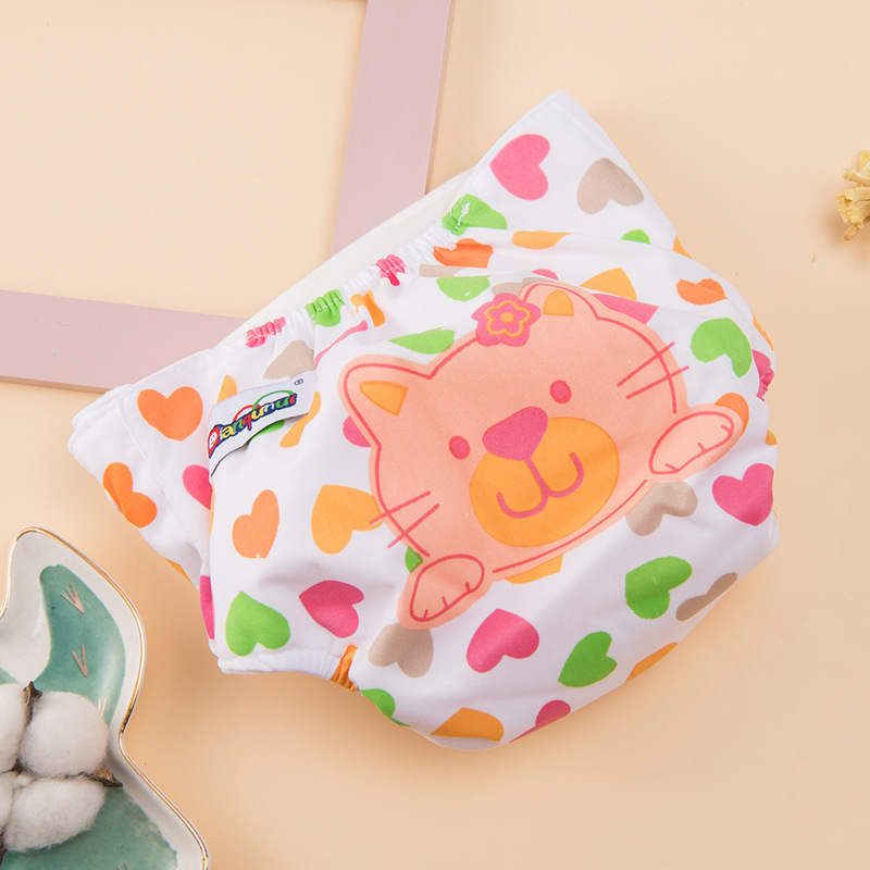 Otisnute bebi hlačice za pelene s visokim strukom za zaštitu trbuha, pletenina, klasa A, za 0–12 mjeseci, 6–11 kg