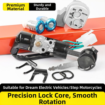 Mojielong Dream Chasing 5-wire motociklų užrakinimo komplektas, pilnas rinkinys, cinko lydinys, ilgas dizainas, atsparus vandeniui