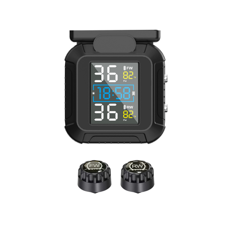 Sustav za praćenje tlaka guma za motocikl MT20, Digitalni zaslon, Raspon 0-6.0 BAR, Prijenosno, ABS+PC+Copper